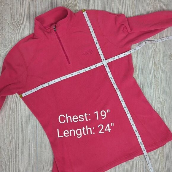 Vintage Y2K The North Face Pink Knit 1/4 Zip Pullover Jacket Winter Ski/Snow S - Picture 6 of 6